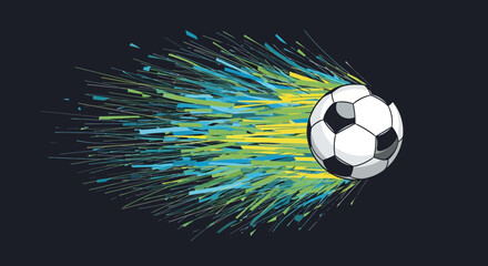 Soccer ball in motion blur shot. © arfi