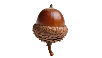 Brown acorn with textured cap and stem © Johanna