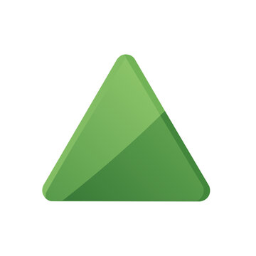 Green Equilateral Triangle Vector Icon