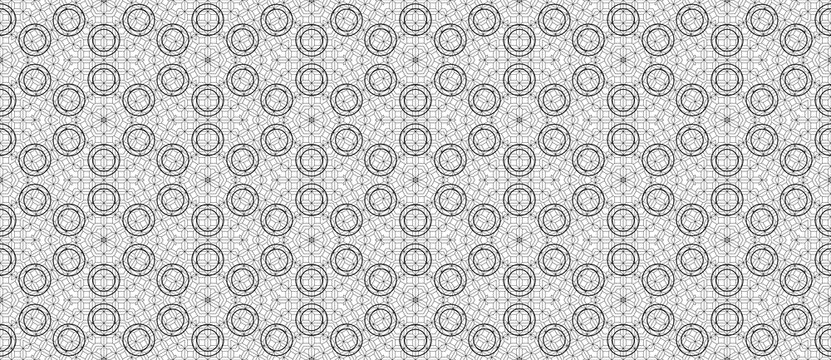 Seamless Abstract Geometric Monochrome Style Pattern Background