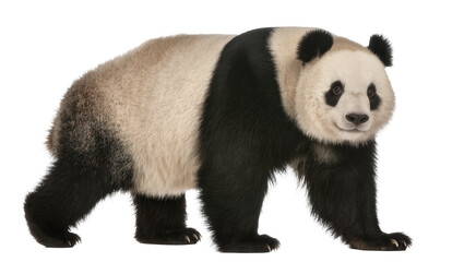 Giant panda bear walking with black and white fur © Jonas