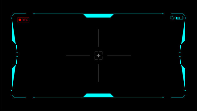 Cool REC recording hut frame screen frame design background in dark background 4k images