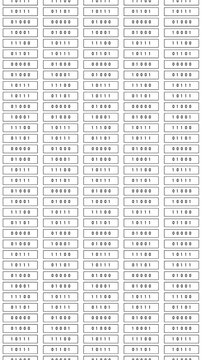 Columns of black binary code on a white screen, computer language. Encryption, digital code, big data, blockchain, firewall, data privacy, computer technology.