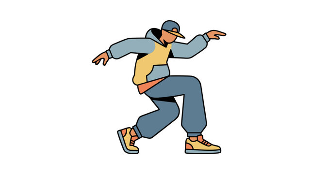 Breakdancer Performing Dynamic Floor Freeze Move