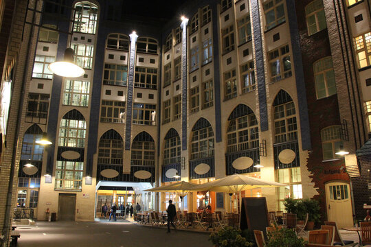 art nouveau buildings (hackesche h&ouml;fe) in berlin in germany 