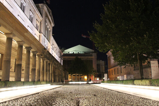 old stone hall (neues museum) in berlin in germany 