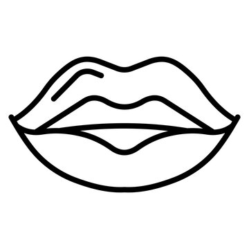 Blue Lips Icon