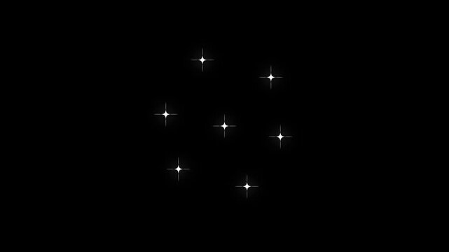 Sparkling light bursts bloom and fade during night for festive celebration background