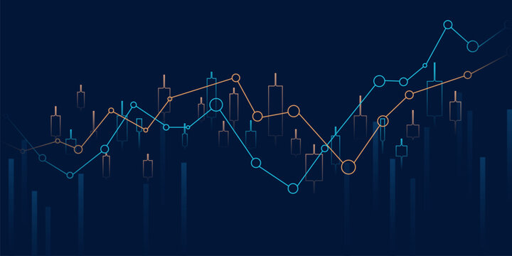 business vector illustration design Stock market charts or Forex trading charts for business and finance ideas.