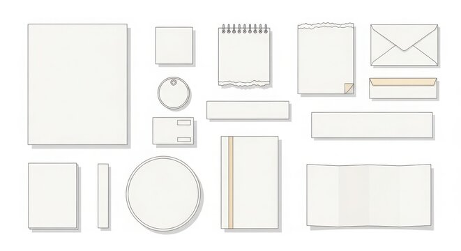 Stationery and office supplies illustration