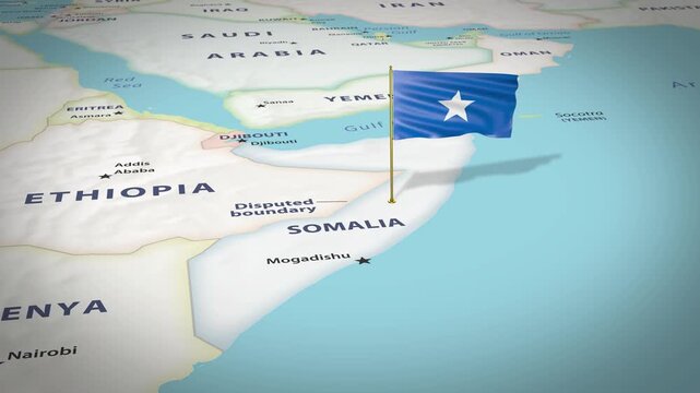 Somalia Map Flag 4K Loop