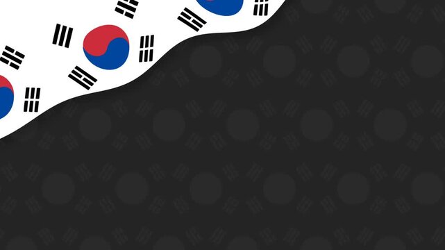 Dynamic Korean Flag Wavy Background for National Remembrance and Military Appreciation Events.