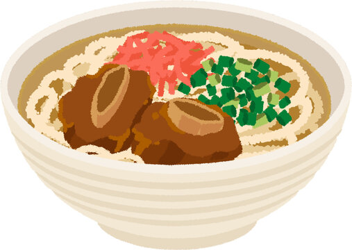 ソーキそばのイラスト