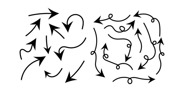 Abstract arrow swirl patterns for modern designs