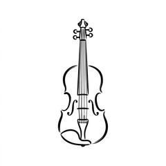 Fototapeta premium Elegant Violin Sketch Illustration Musical Instrument.