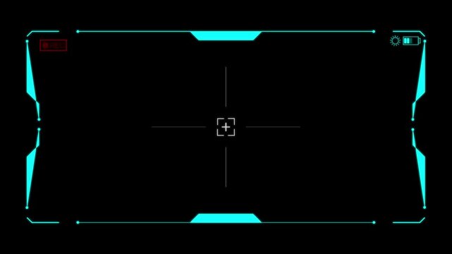 nice simple record screen frame Cool REC recording hut frame screen frame design background video amination future on dark background video