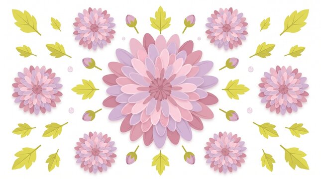 seamless background with flowers