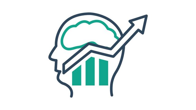 Cognitive icon animation. Animation related to coaching. Suitable for user interface, provide visual feedback and more. Alpha channel, transparent background