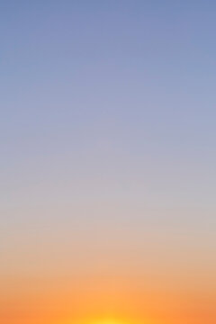 blank natural backdrop: view on clear sky at sunset