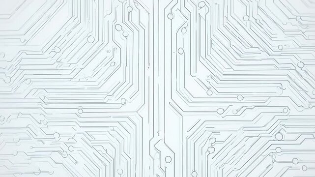 Abstract flowing white lines animation on black background