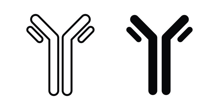 Antibody icon vector illustration bundle