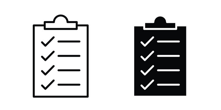 Clipboard check icon vector illustration bundle