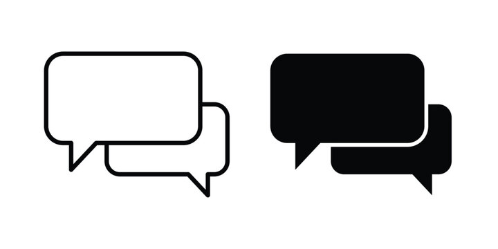 Chat bubble icon vector illustration bundle