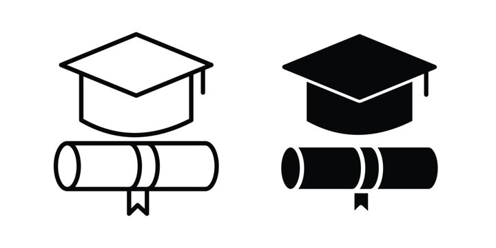Degree icon vector illustration bundle