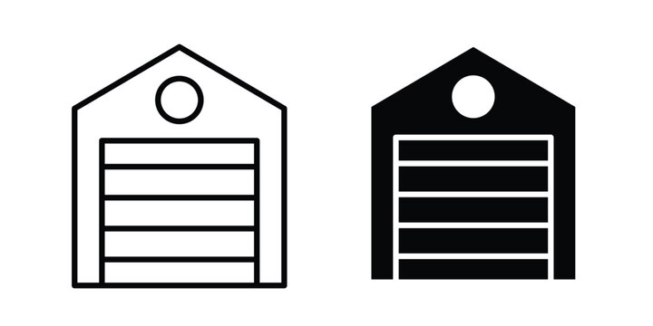Garage icon vector illustration bundle