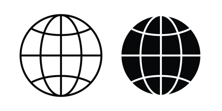 Globe icon vector illustration bundle