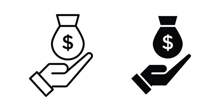 Investment icon vector illustration bundle