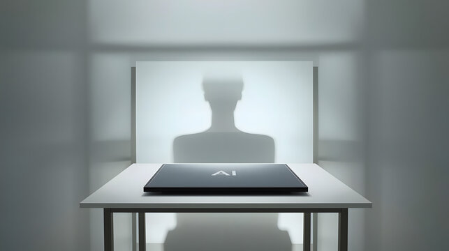 Turing Test : Human Shadow Behind the Partition with Hidden AI Computer Talking to them in Secret Conversation to Avoid Detection