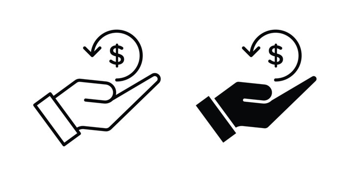 Refund icon vector illustration bundle