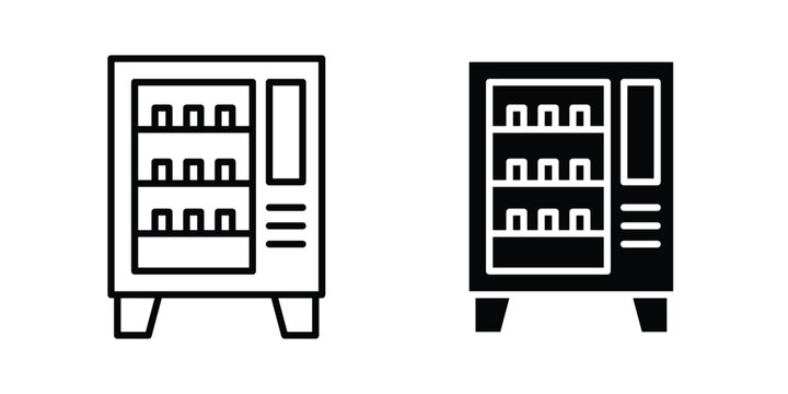 Vending machine icon vector illustration bundle
