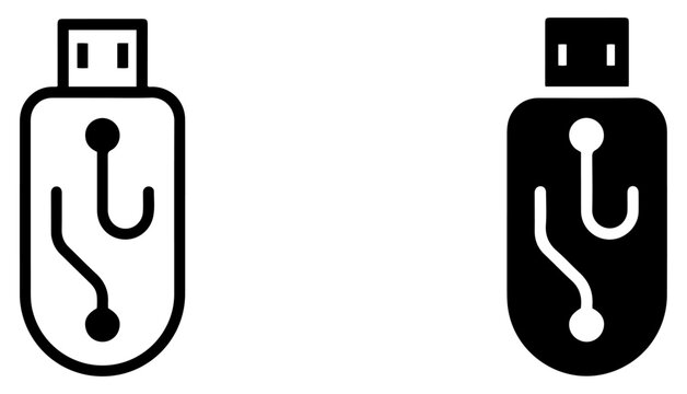 usb flash drive icon vector