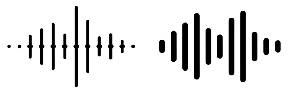 sound wave icon outline vector