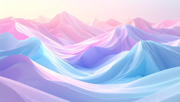 Pastel Mountain Waves