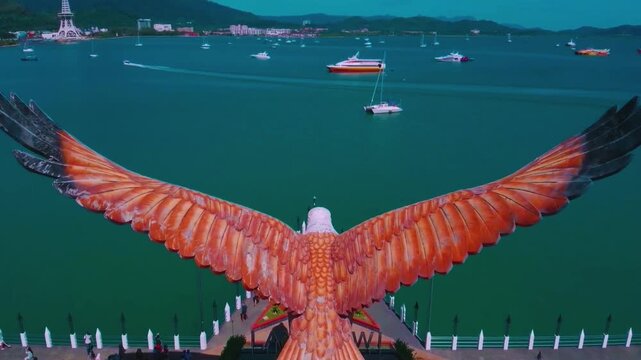 angel wings and heart on the sea
