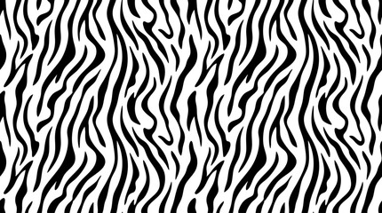 Fototapeta premium Black and White Zebra Pattern Seamless Background