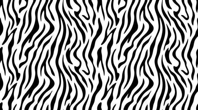 Black and White Zebra Pattern Seamless Background