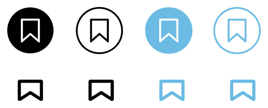 bookmark save icon set