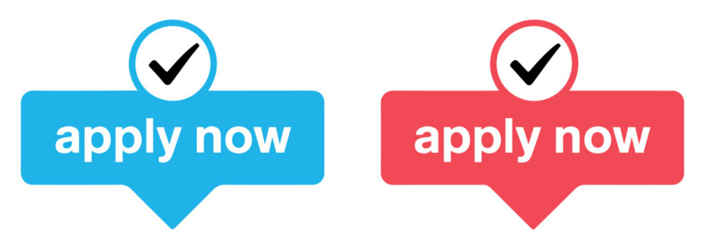 apply now button banner icon set