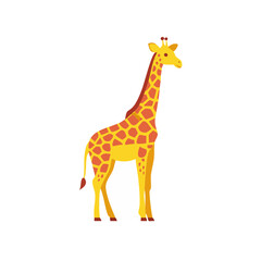 Obraz premium Flat illustration of a giraffe