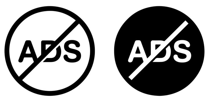 no ads block advertisement icon symbol