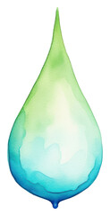 Obraz premium PNG Shape green blue drop.