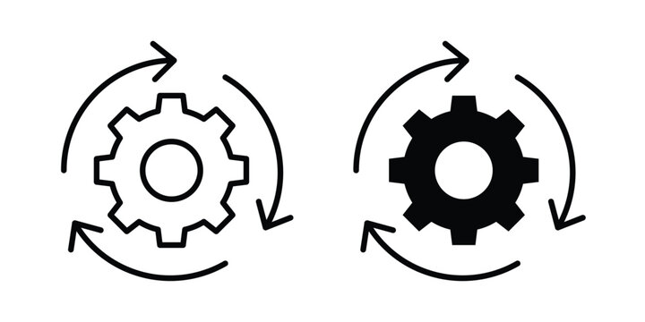 Methodology icon line and glyph bundle