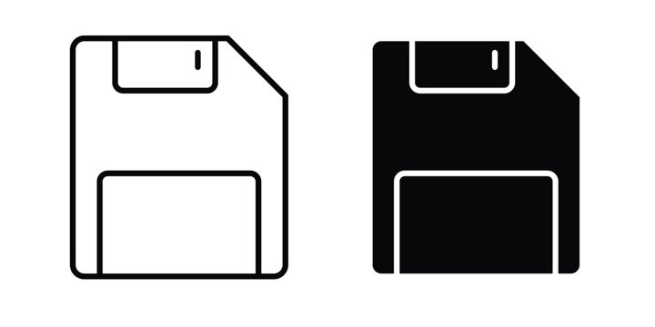 Save file icon line and glyph bundle
