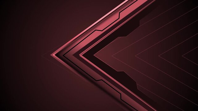 Abstract dark arrow chevron design with layered geometric lines background animation