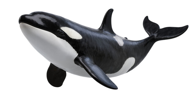 Orca whale marine mammal with black and white markings