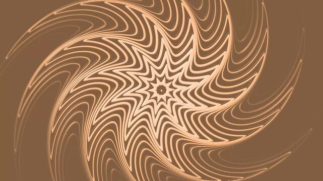 Abstract swirling spiral pattern with concentric curved shapes and circular dots background animation, soft gradients dynamic vortex design